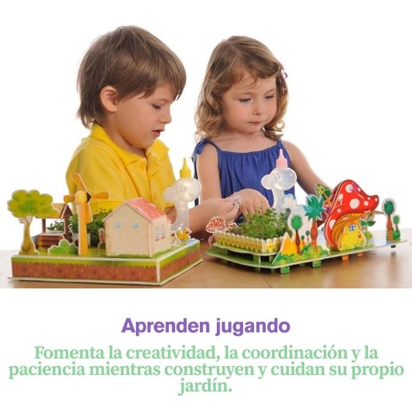 🐮 Rural Scenery – Casita de Cartón para Armar + Mini Jardín 🌱