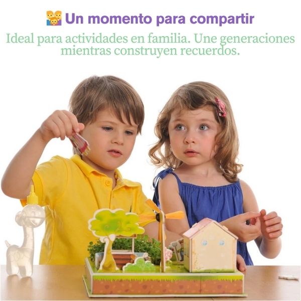 🐮 Rural Scenery – Casita de Cartón para Armar + Mini Jardín 🌱