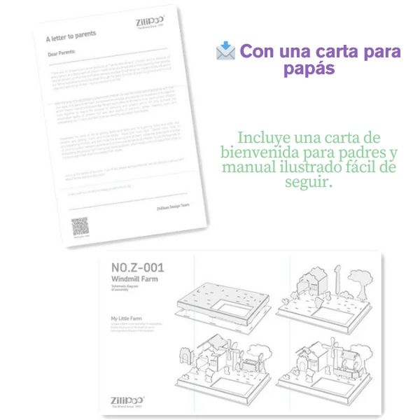 🐮 Rural Scenery – Casita de Cartón para Armar + Mini Jardín 🌱
