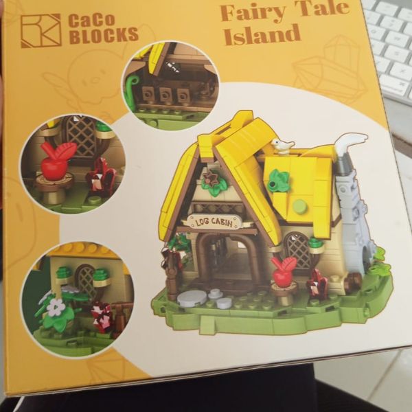 Casita Log Cabin para Armar Bloques Creativos