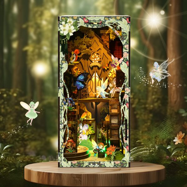 Miniatura 🌿 Mundo Secreto del Bosque – Book Nook 3D con Luz LED | Puzzle de 243 Piezas