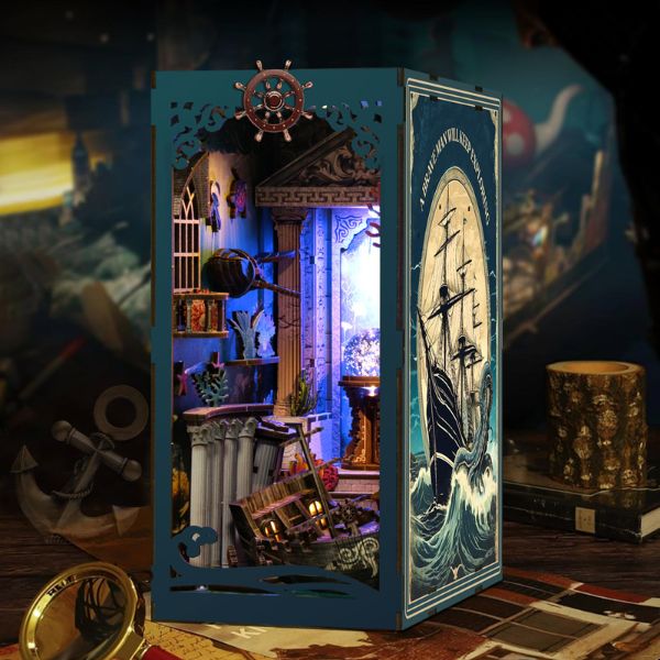 Miniatura Enigma en el Fondo del Mar – Book Nook 3D con Luz LED | Puzzle de 216 Piezas