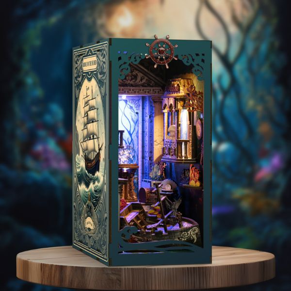 Miniatura Enigma en el Fondo del Mar – Book Nook 3D con Luz LED | Puzzle de 216 Piezas