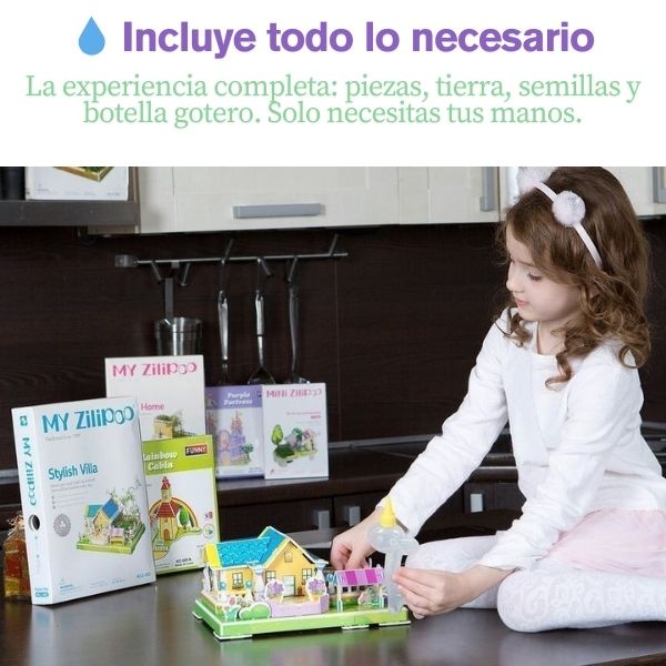 Casita 3D Stylish Villa – Arma, Siembra y Observa la Magia 🌱