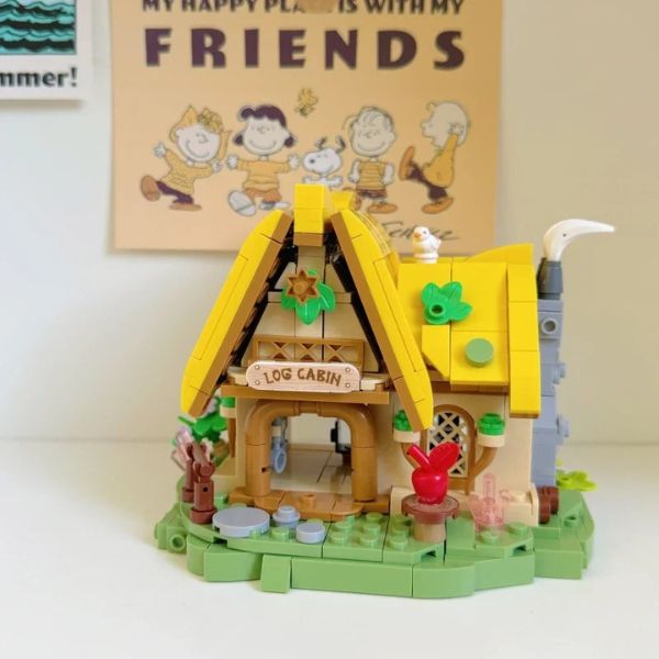 Casita Log Cabin para Armar Bloques Creativos