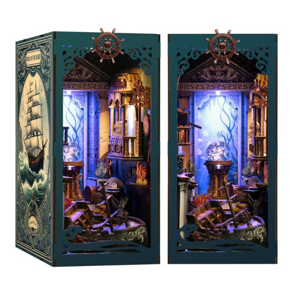 Miniatura Enigma en el Fondo del Mar – Book Nook 3D con Luz LED | Puzzle de 216 Piezas