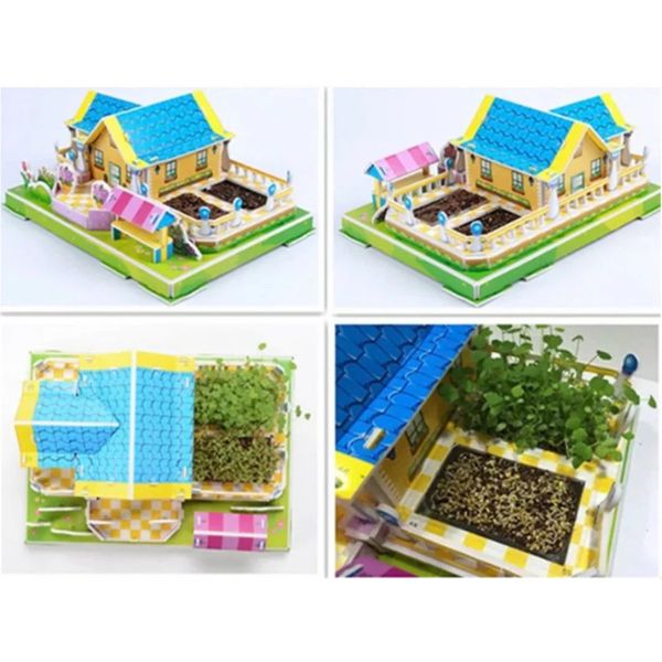 Casita 3D Stylish Villa – Arma, Siembra y Observa la Magia 🌱