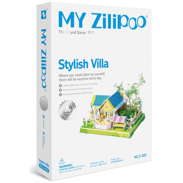 Casita 3D Stylish Villa – Arma, Siembra y Observa la Magia 🌱