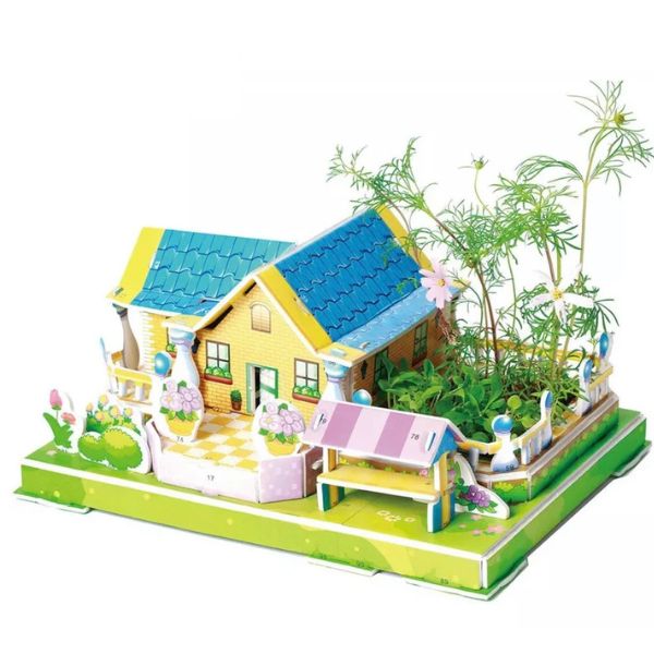 Casita 3D Stylish Villa – Arma, Siembra y Observa la Magia 🌱