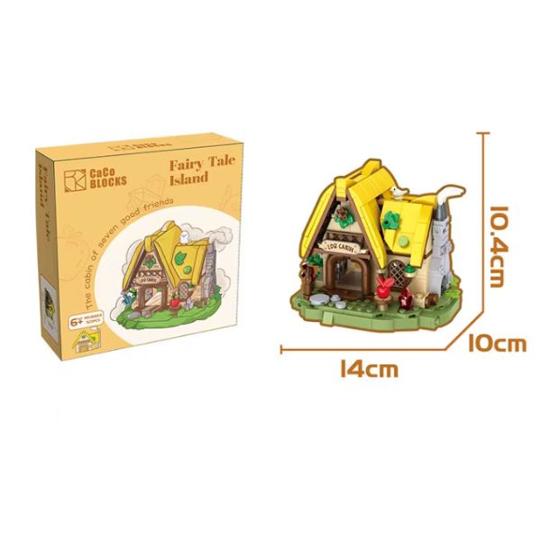 Casita Log Cabin para Armar Bloques Creativos