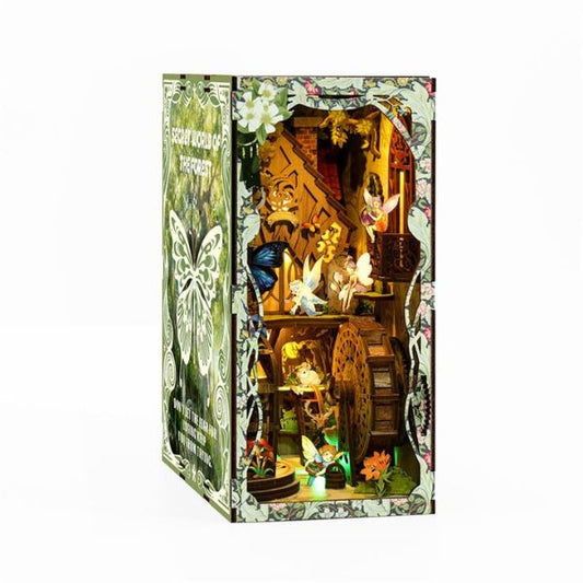 Miniatura 🌿 Mundo Secreto del Bosque – Book Nook 3D con Luz LED | Puzzle de 243 Piezas